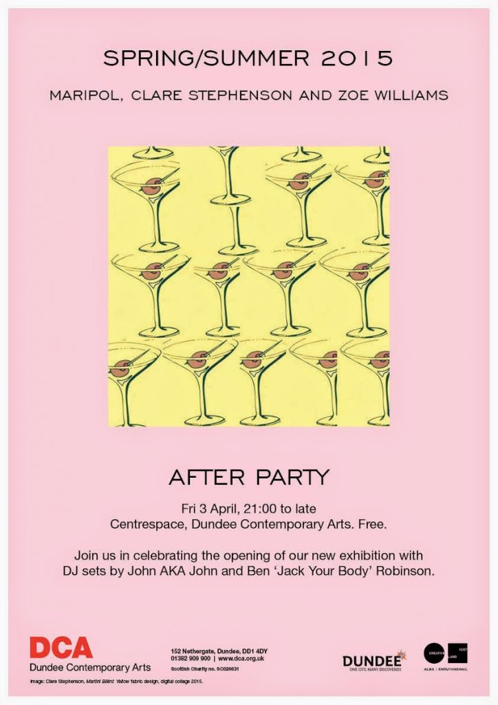 SS15 After Party Poster (Image Clare Stephenson)