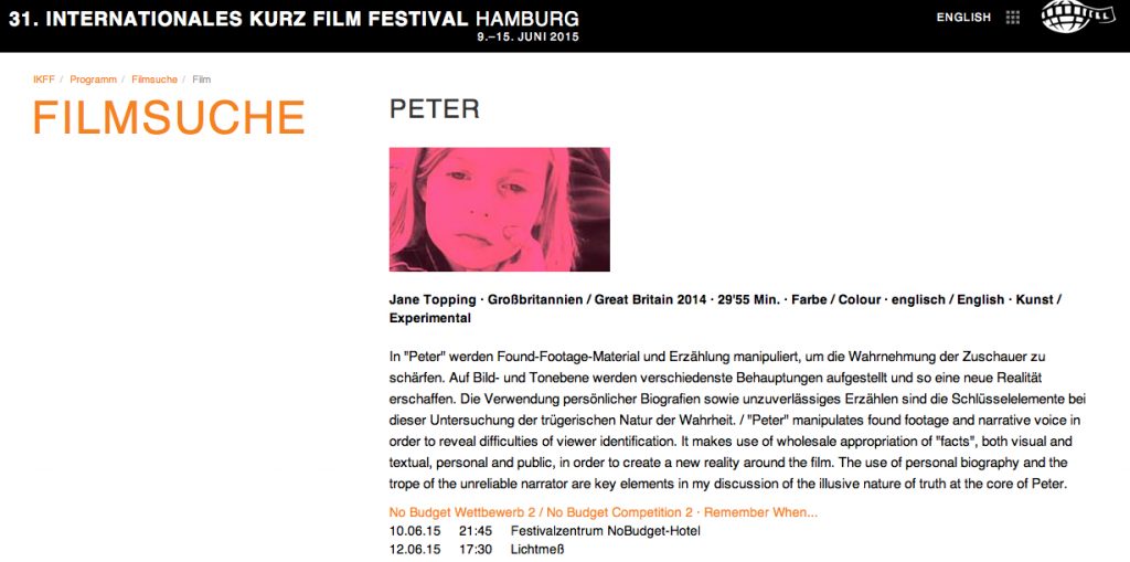 Peter Hamburg screen times